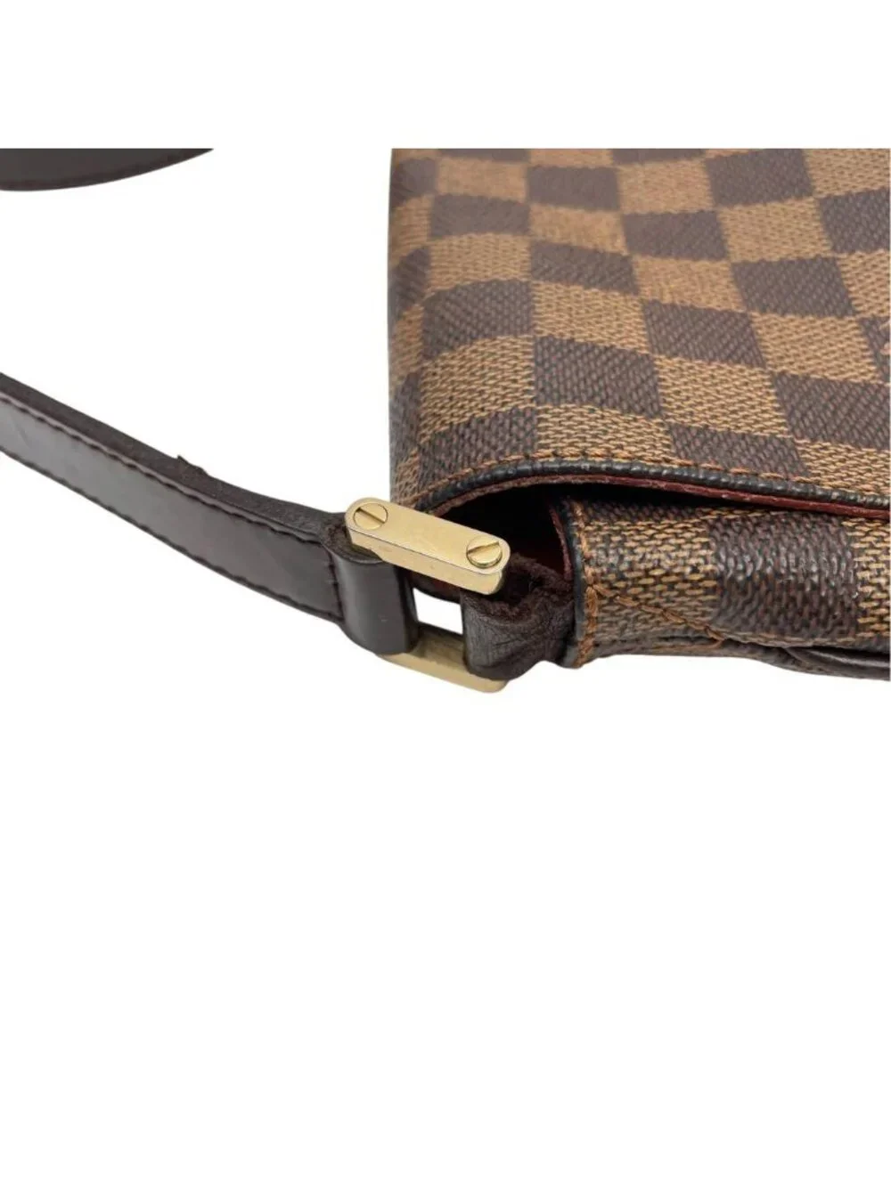 Louis Vuitton Damier Musette Shoulder Bag Brown